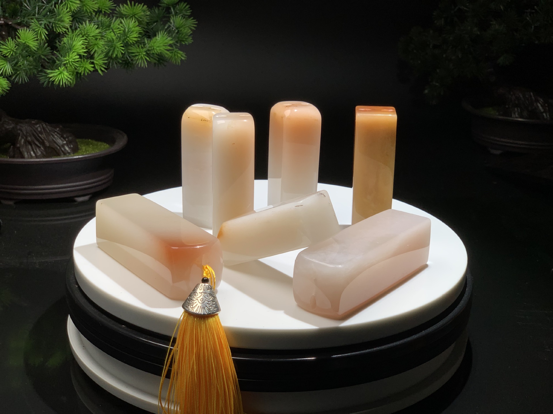 和田玉印章金丝玉印章鸡血玉印章三彩玉印章玉石篆刻印章藏书印章