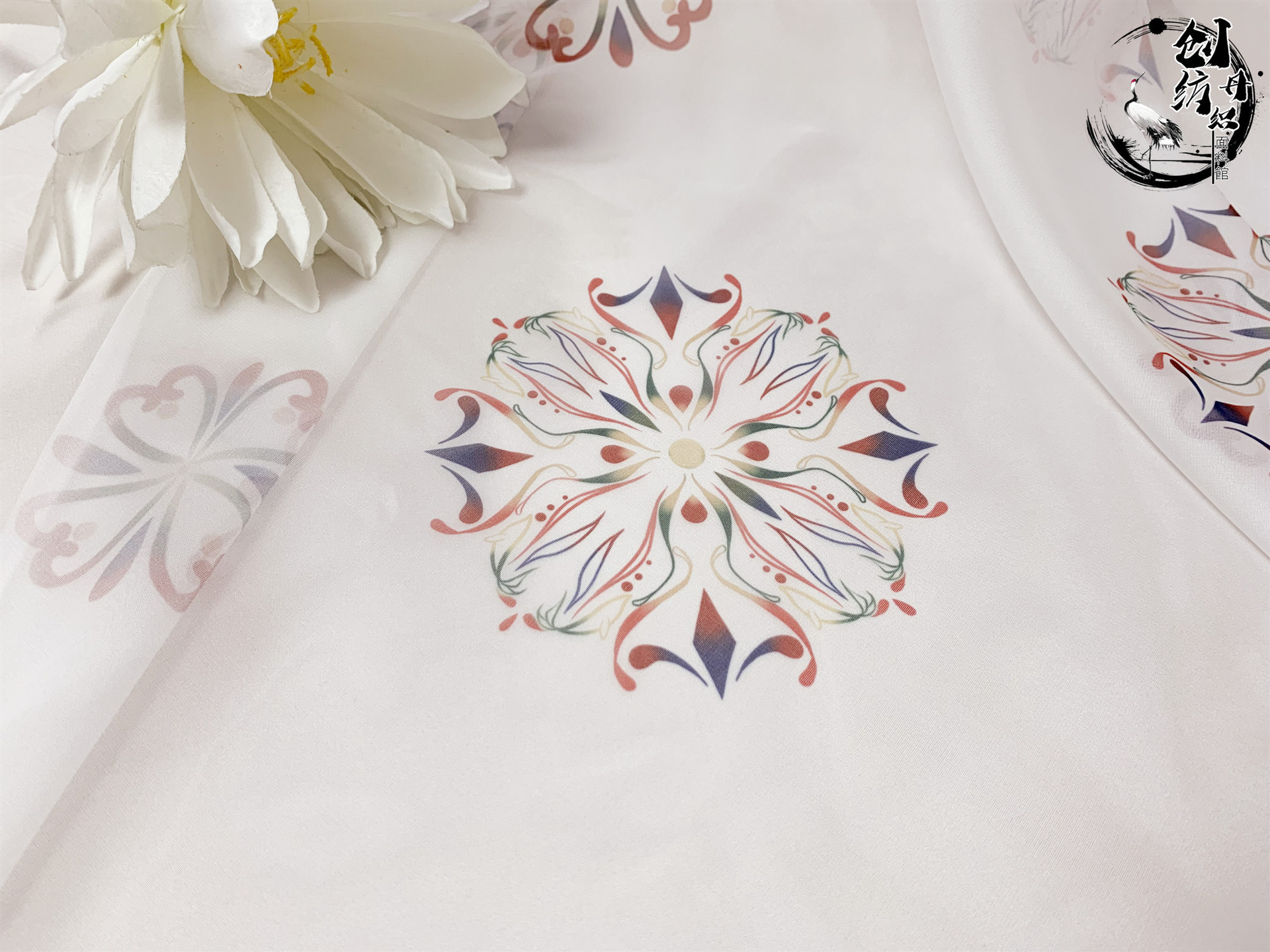 【火琉璃】原创唐风团花汉服面料 唐装古风大袖衫襦裙敦diy煌布料