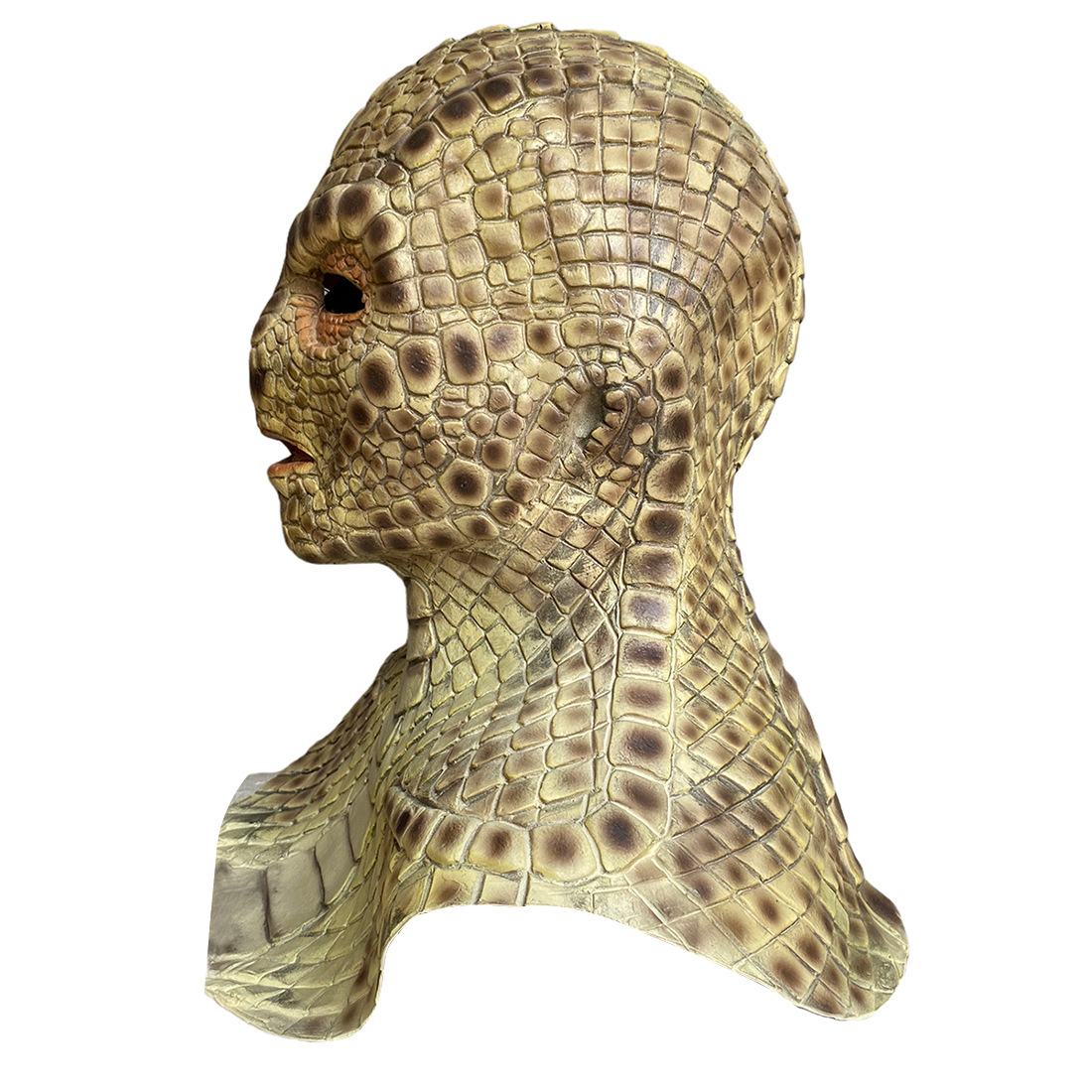 跨境爆款蝰蛇乳胶恐怖面具头套 万圣节新品蛇怪蛇神蛇精恐怖面具