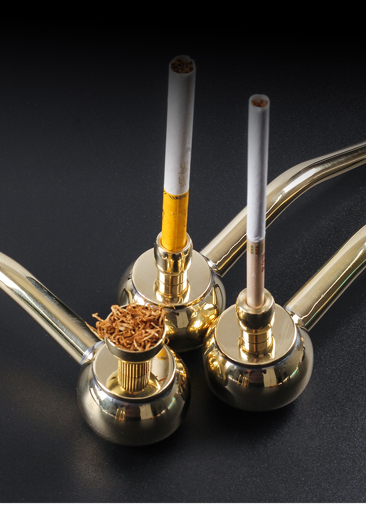 金泰纯铜水烟斗细烟水烟壶两用烟斗复古老式过滤水烟嘴