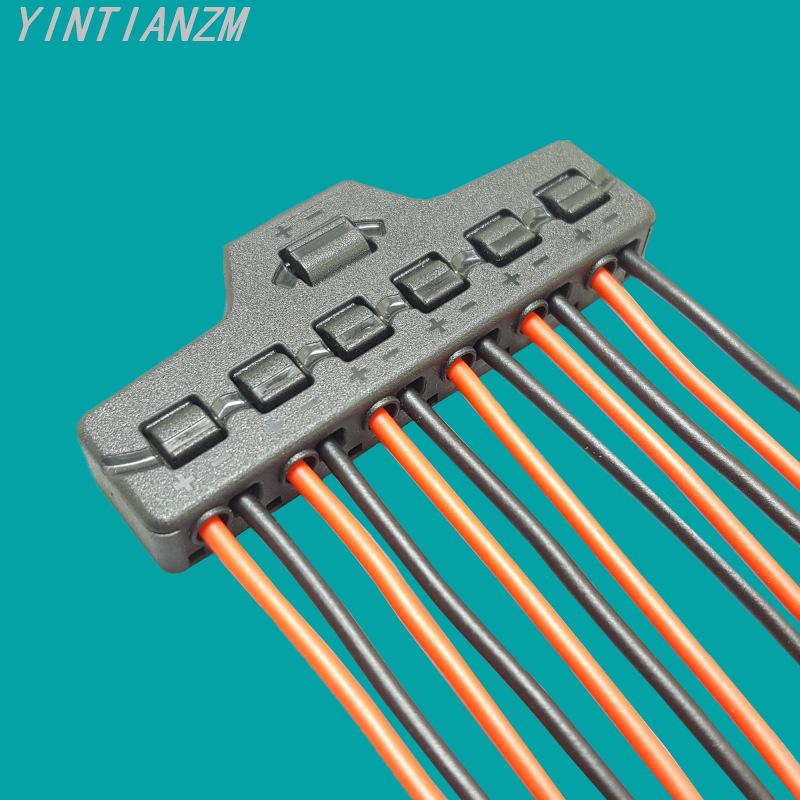 两极分线器一分六并联接线端子一进六出分路连接器一拖六分线端子