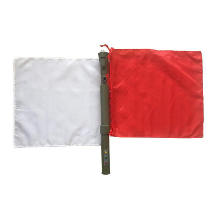 多功能信号手旗 红白双色指挥旗 单兵信号联络旗小喇叭发令旗