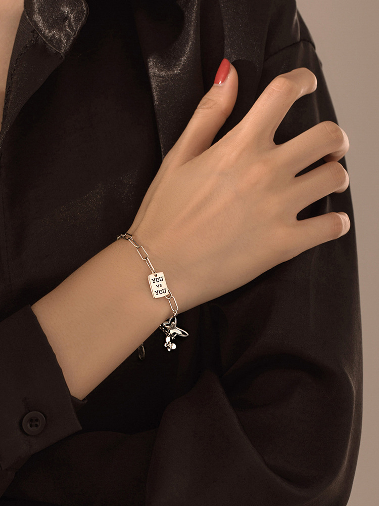 素创 925银蝴蝶手链复古泰银ins小众设计冷淡风闺蜜女潮人