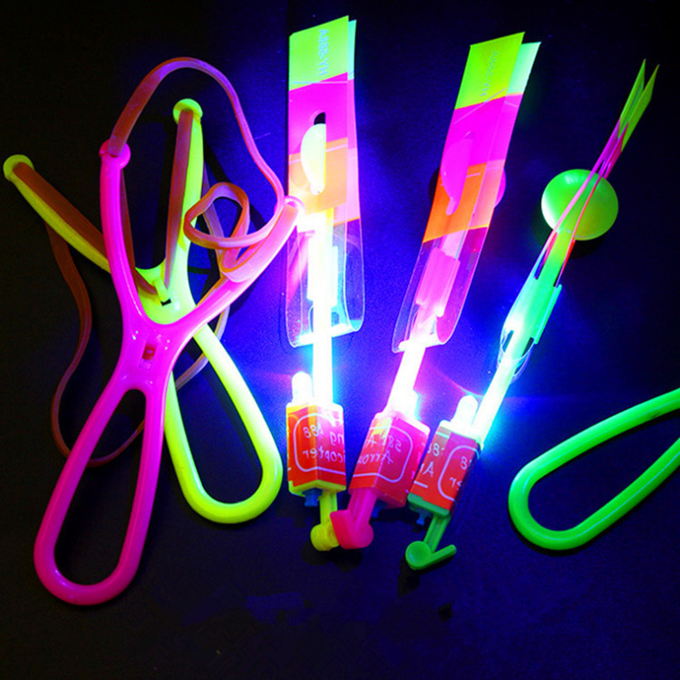 Luminous Slingshot Rocket Volume Express Blue Light Flying Sword Night Market Stall Toys Hot Sale Small Toys Supply Wholesale Factory Direct Sales