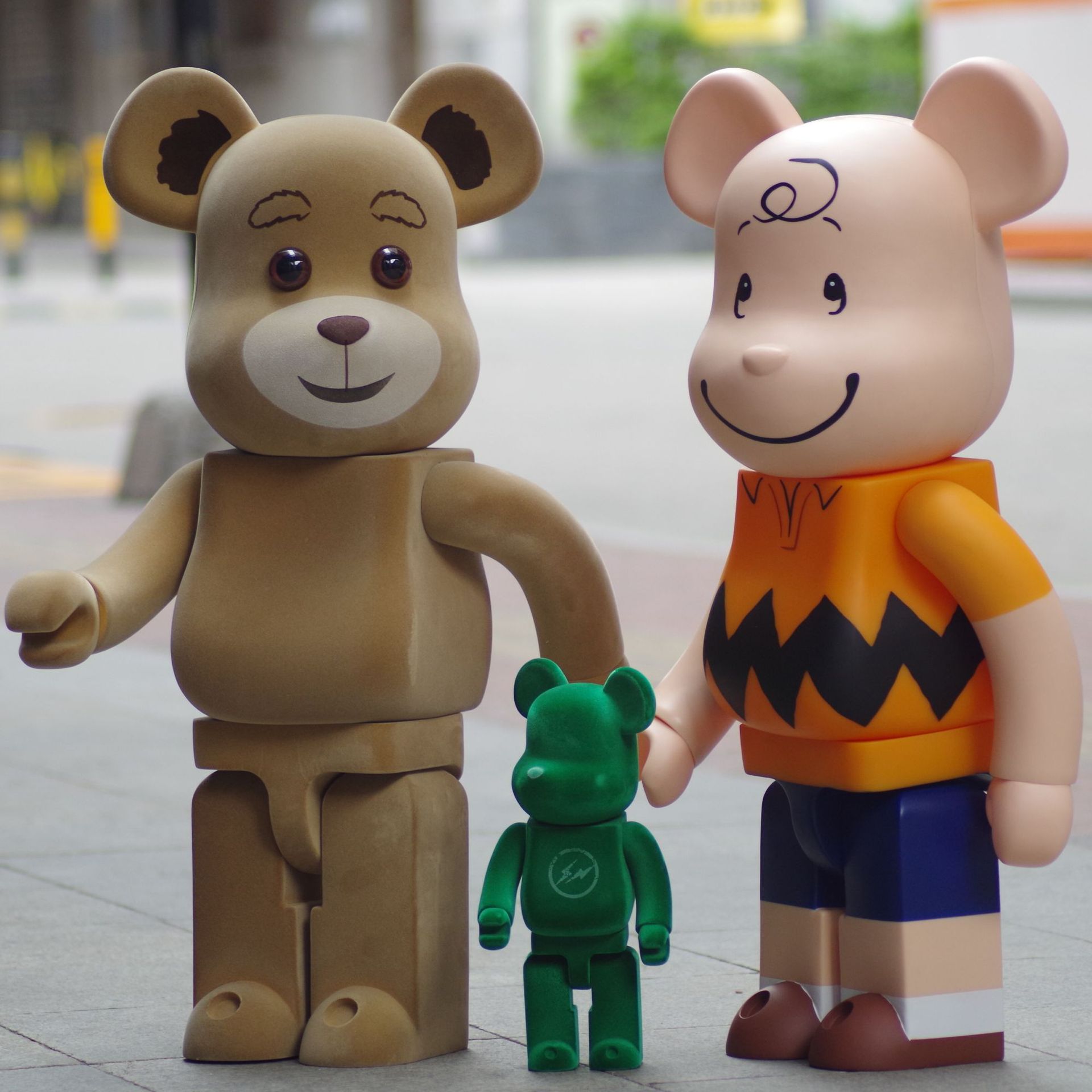 be@rbrick1000%积木熊电镀手办暴力熊公仔潮流玩具模型千秋摆件70