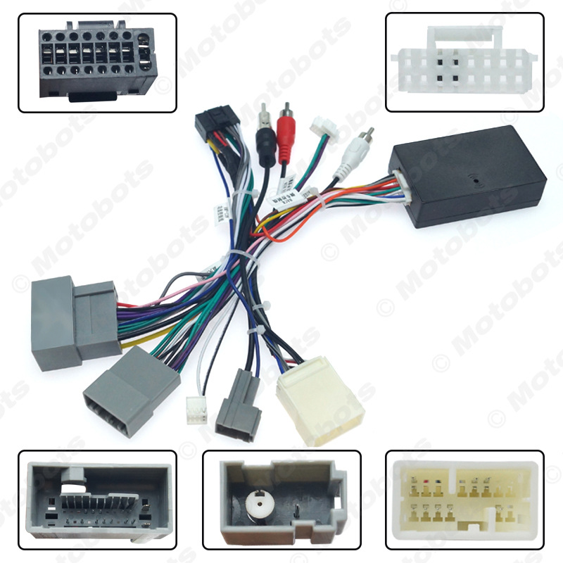 掌讯方案专用线适用本田1215款新思域crv导航尾线带协议盒转接线
