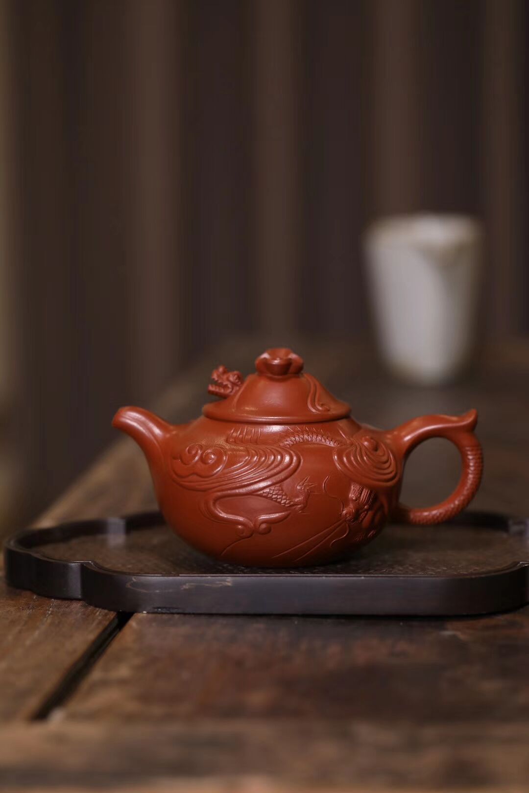 宜兴紫砂壶茶具茶道名家正品纯手工精品原矿优质大红袍云龙壶特价