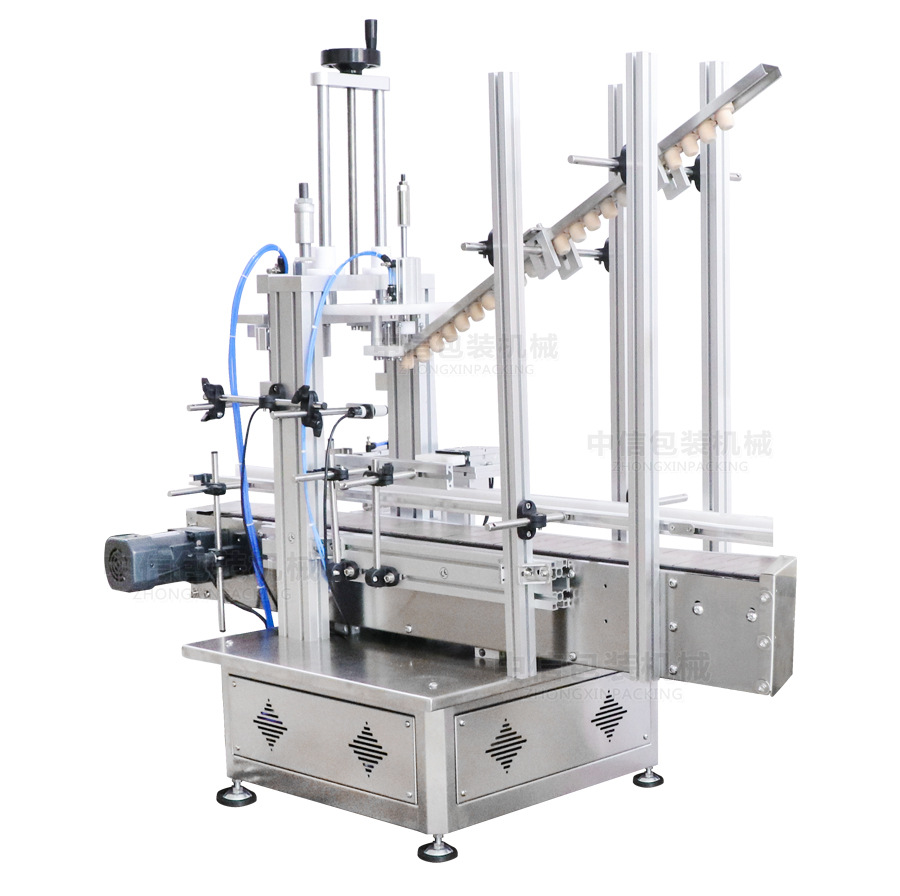 zonesun 气动全自动木塞上料压 盖机台式桌面玻璃酒瓶封盖机锁盖