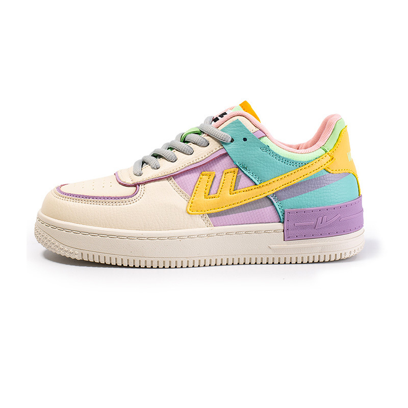 回力ow樱花空军一号aj板鞋低帮运动小白鞋学生厚底马卡龙女鞋