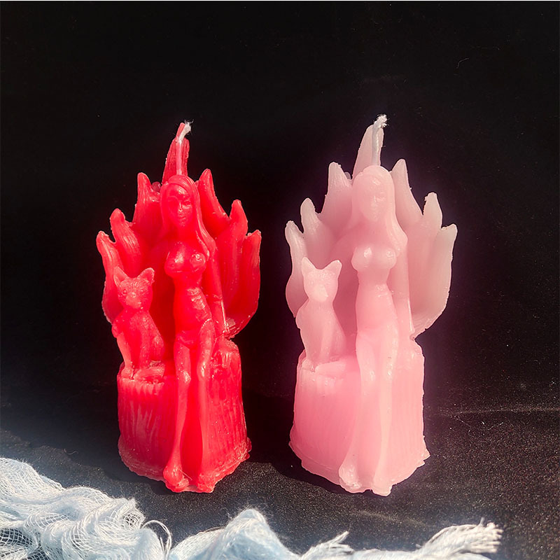 泰国佛牌仪式蜡烛 西瓦里储蓄老人 招财女神九尾狐蜡烛