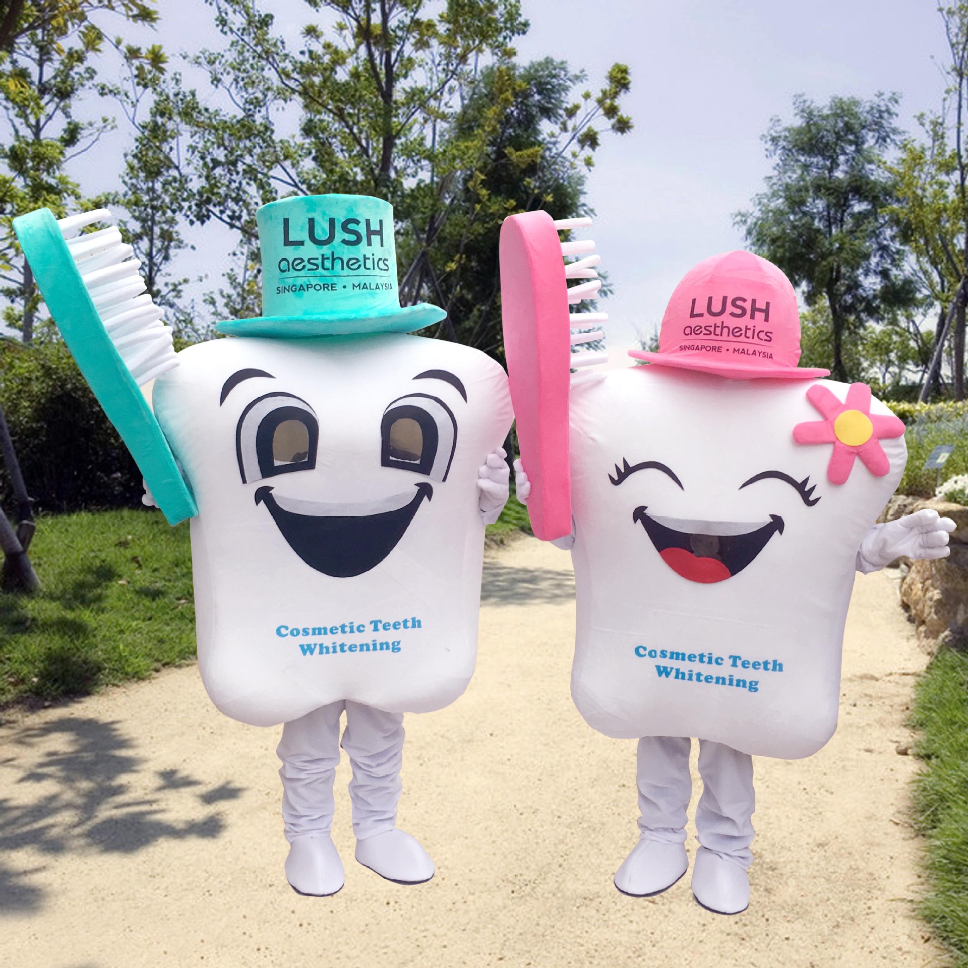 牙齿人偶服装制现货做人穿行走牙刷牙膏卡通人偶服玩人偶装吉祥物-阿