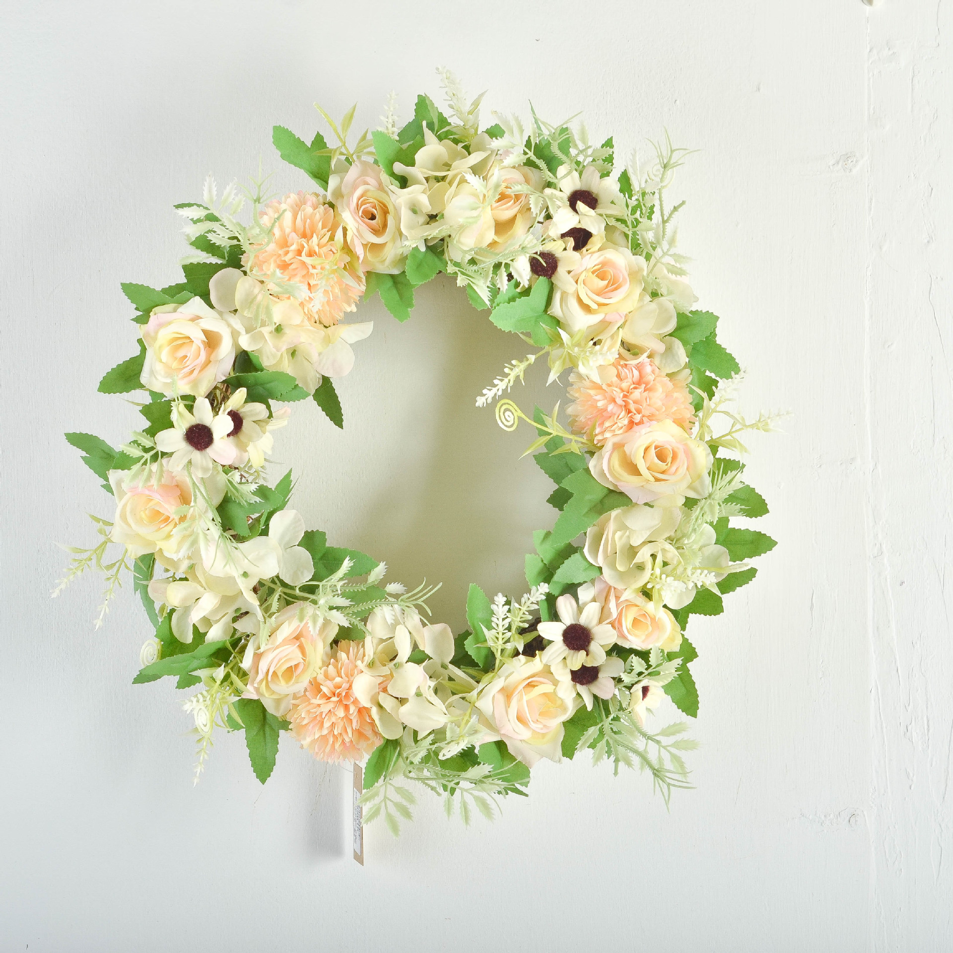 森系婚庆婚礼绢花花环场景装饰婚纱店墙面饰品美式门环房间装饰