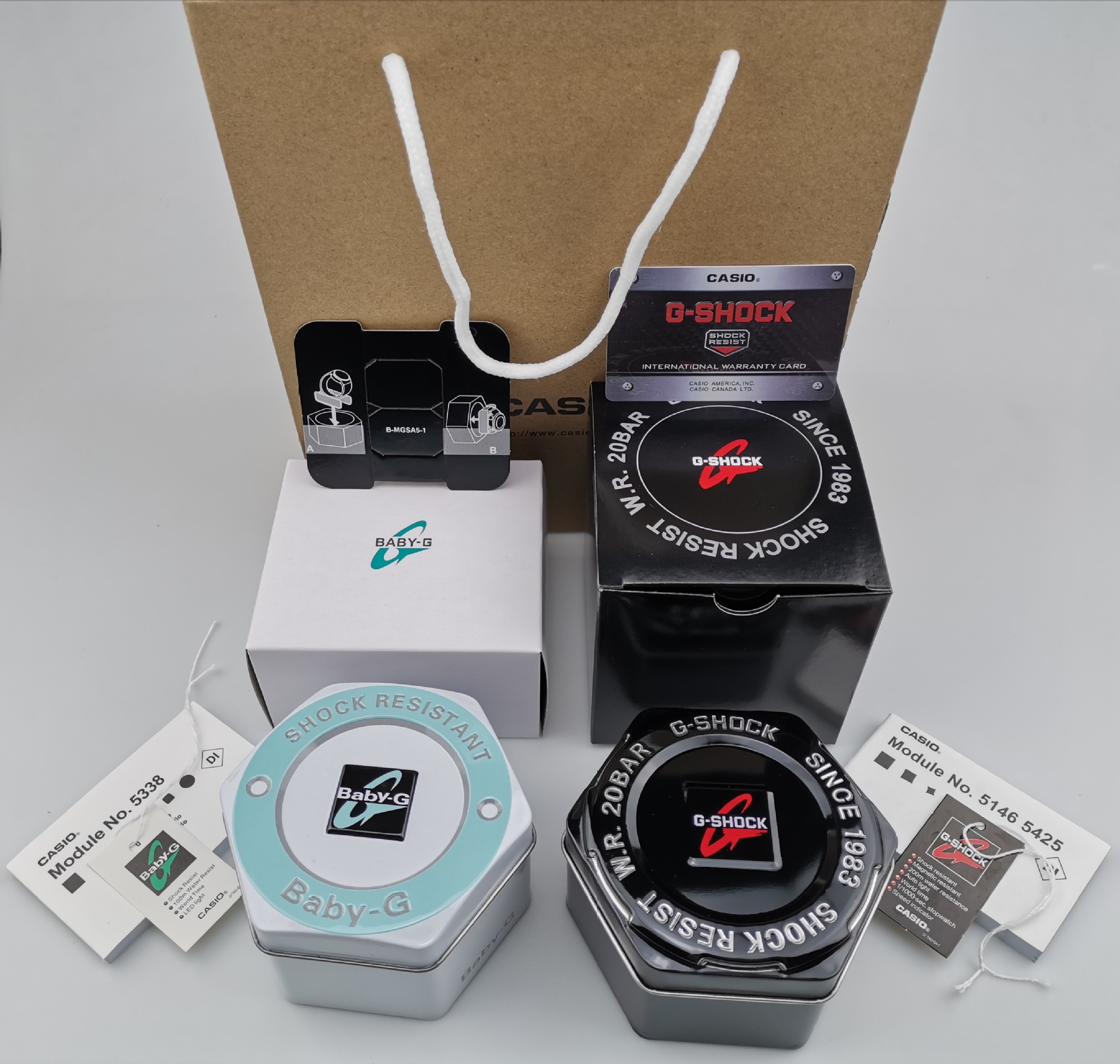 卡西欧手表包装盒 六角形铁盒说明书gshock礼盒casio2020