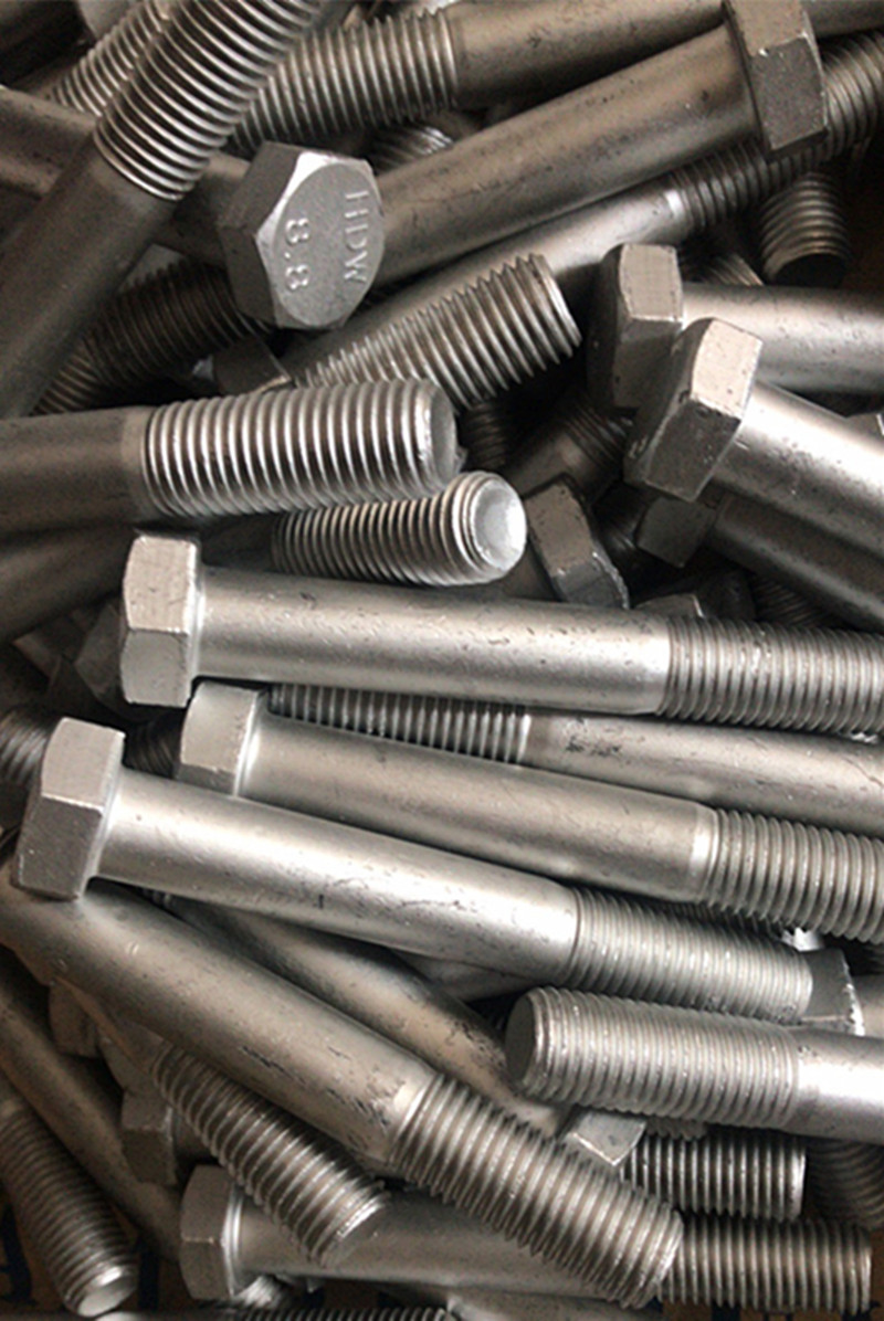 热镀锌外六角螺栓五金紧固件连接螺丝标准件螺柱达克罗内六角螺钉