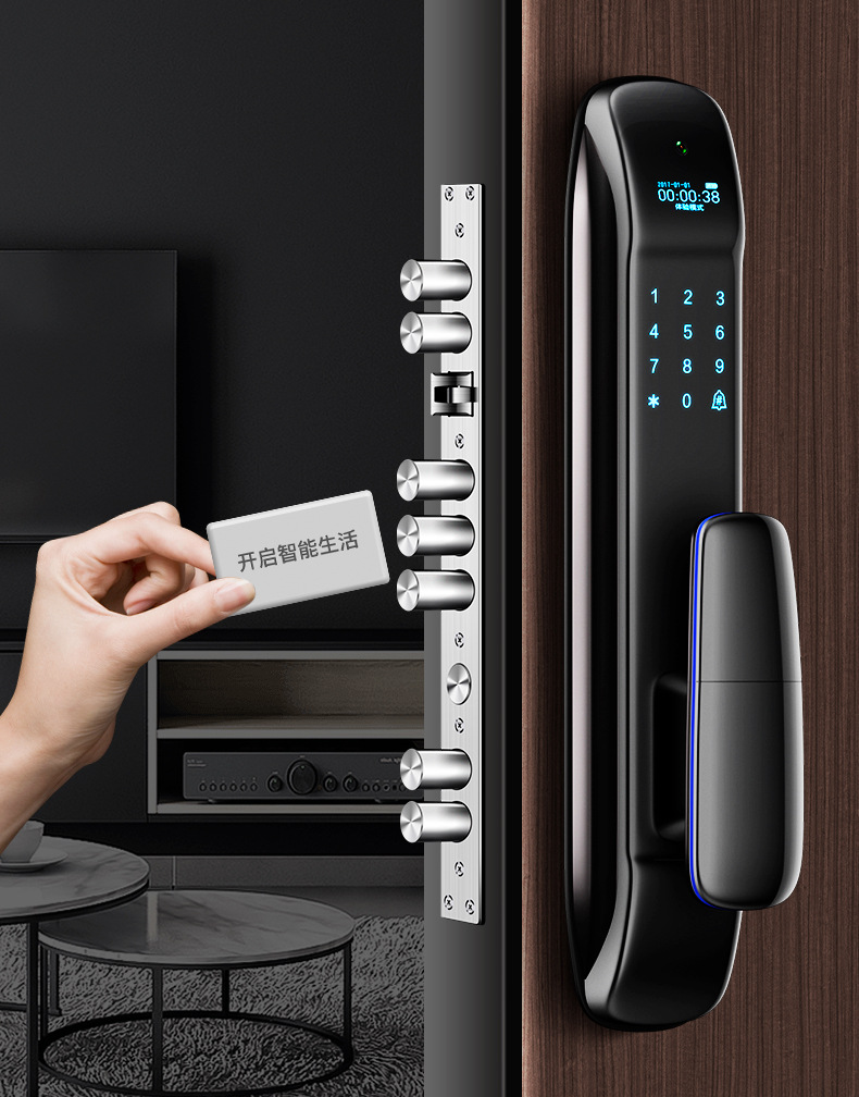 指纹锁家用防盗门全自动智能锁密码锁电子锁人脸识别抓拍远程开门