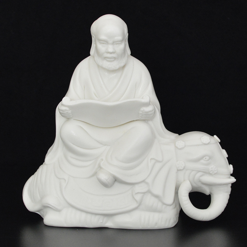 十八罗汉佛像骑象罗汉德化陶瓷仿古瓷工艺品家居饰品摆件一件代发