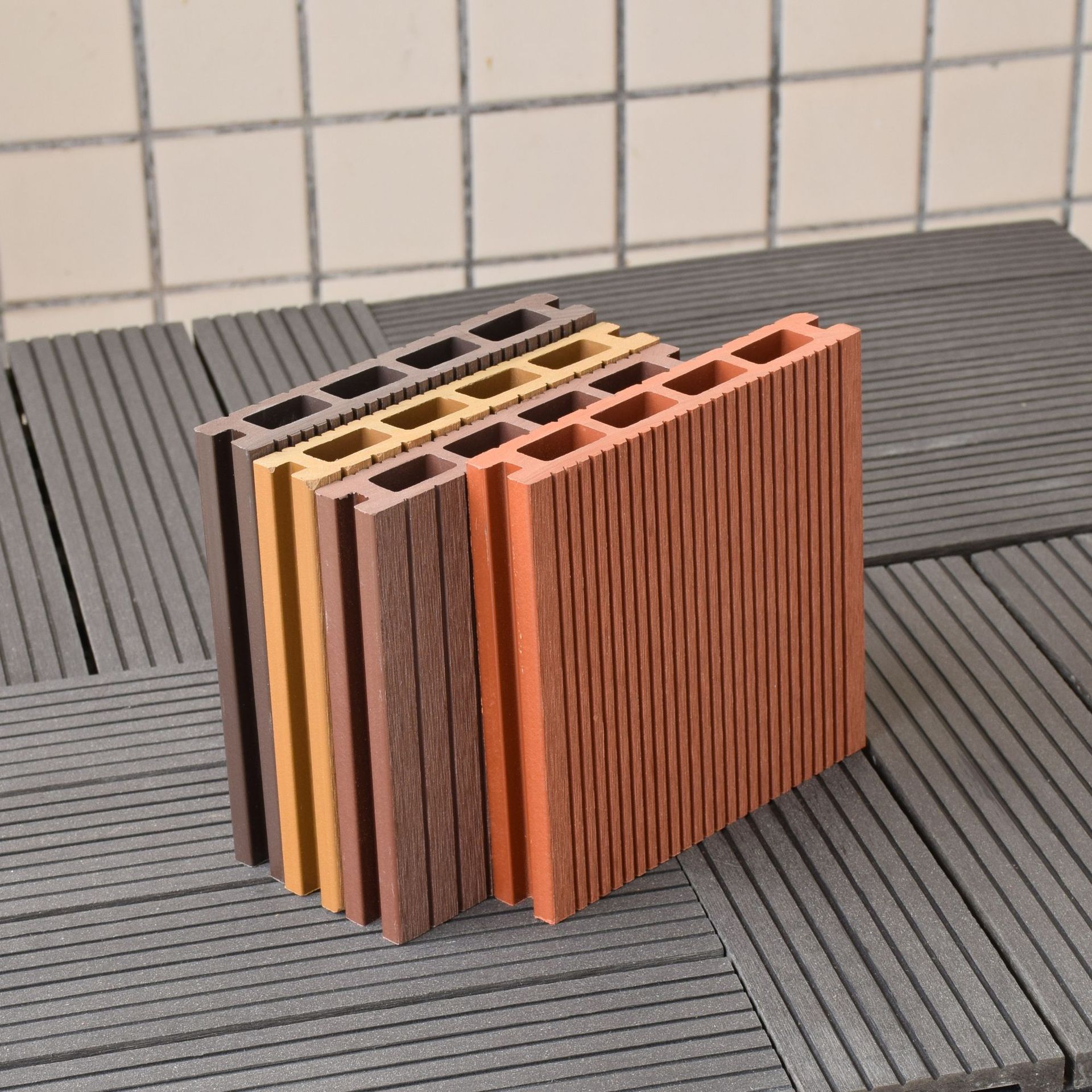 sambo森保户外塑木地板140*25空心塑木户外生态木防腐防霉地板