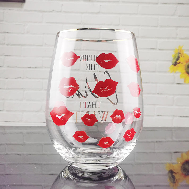 厂家1340ml超大玻璃椭圆大肚蛋杯网红水果草莓杯酸奶果汁杯