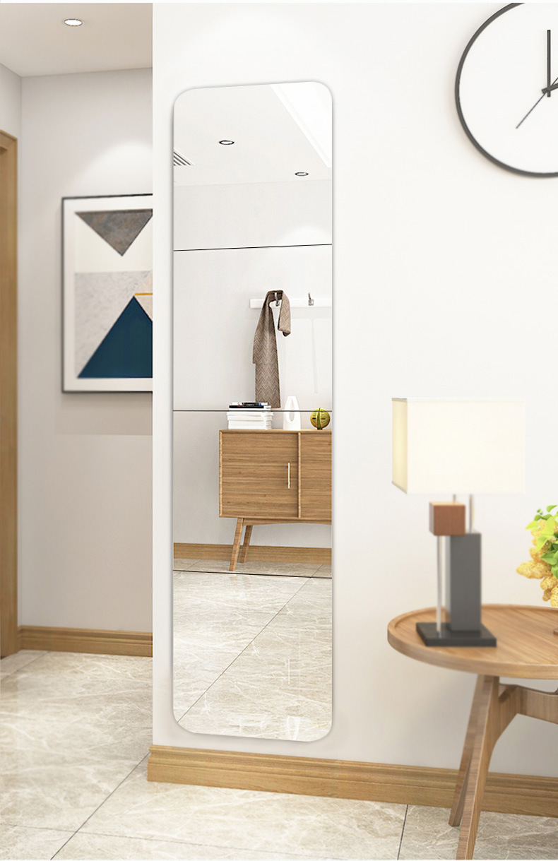 镜子贴墙自粘穿衣镜学生宿舍寝室壁挂粘贴墙面拼接家用试衣全身镜