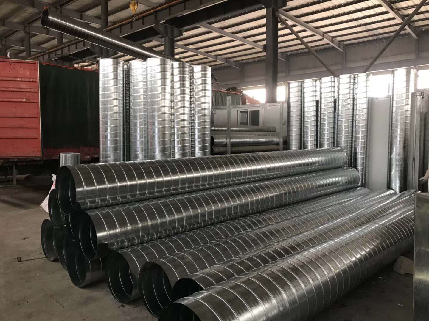 螺旋风管通风管道镀锌白铁皮排烟囱管304不锈钢风管定制加工批发