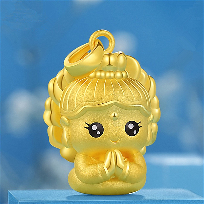 缅甸泰国沙金萌佛吊坠 新十二12生肖可爱佛八大守护神精致佛吊坠
