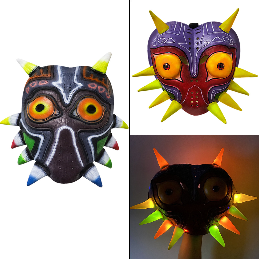 新塞尔达传说梅祖拉面具zelda mask鬼节乳胶傩神面具傩舞傩戏道具