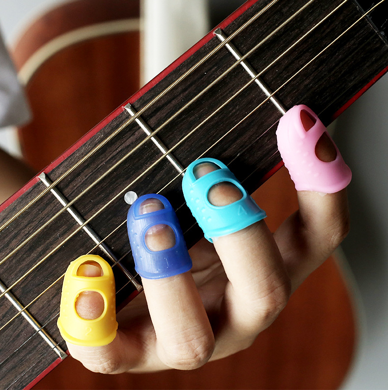 乐器通用指套 手指硅胶套吉他按弦指套 吉他手指保护套 防滑 耐磨