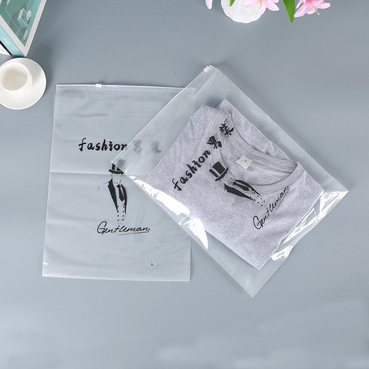 服装拉链袋pe透明磨砂自封拉链袋男士服装包装袋袜子内裤包装袋