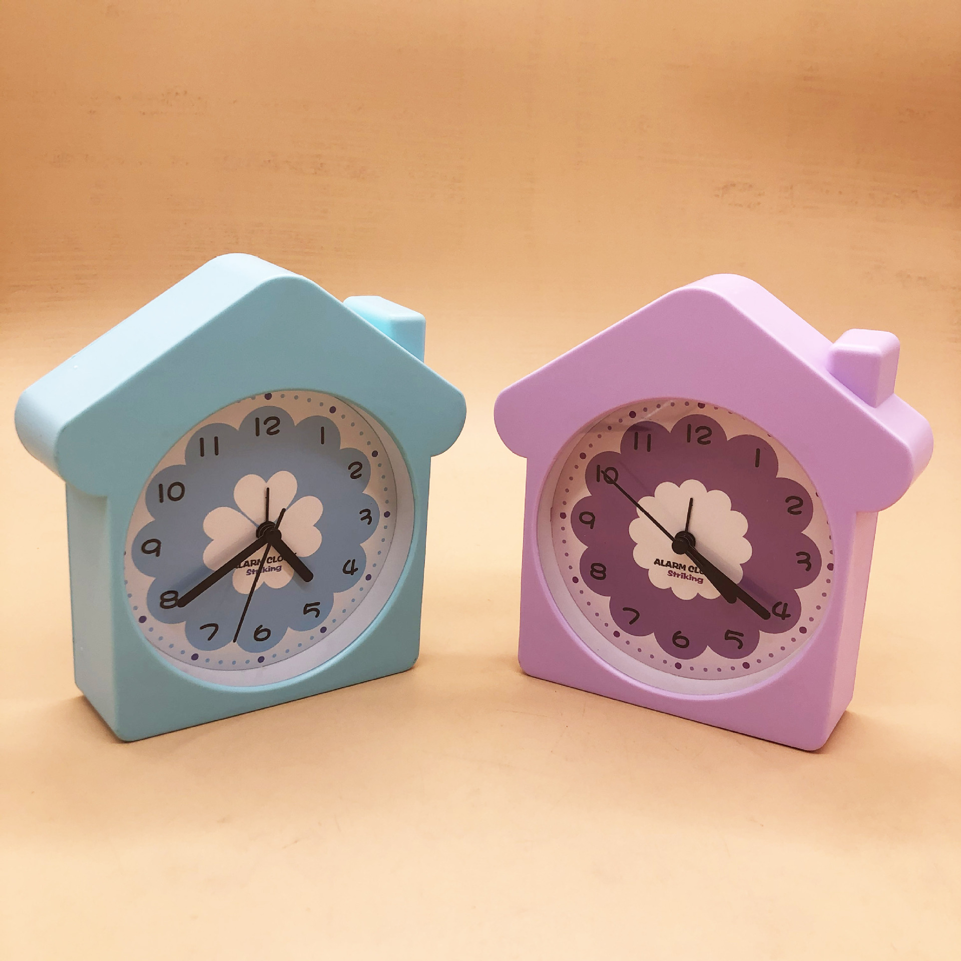 儿童屋形闹钟 学生女孩钟表卧室 迷你小闹钟房子宿舍时钟-阿里巴巴