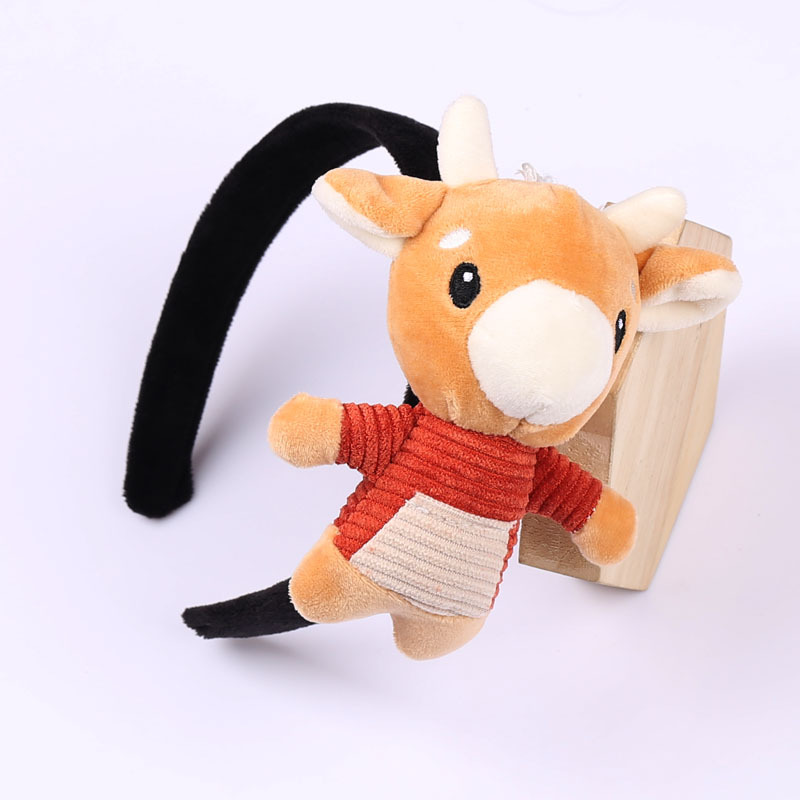 可爱卡通小牛公仔发箍超萌洗脸发卡网红甜美拍照外出头箍动物头饰