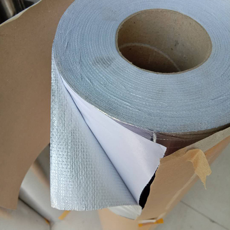 自粘玻纤铝箔布背面涂胶背胶玻璃纤维铝箔布铝箔纸阻燃防火耐高温