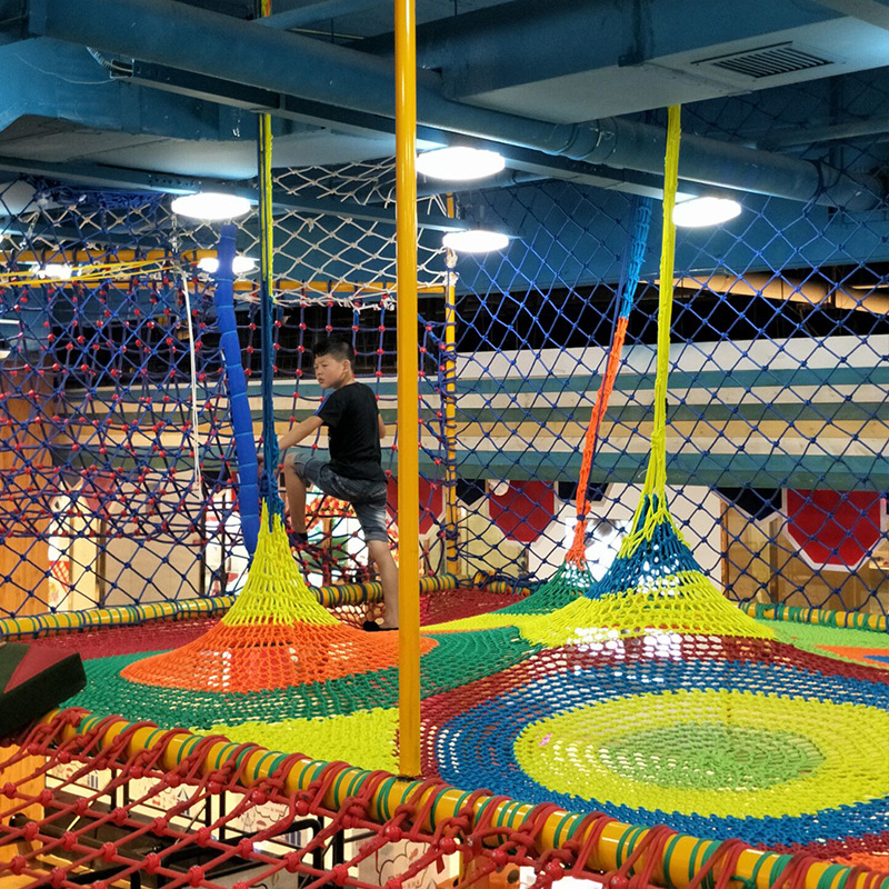 室内攀爬网 淘气堡儿童乐园设备涤纶尼龙网户外游乐网 儿童攀爬网