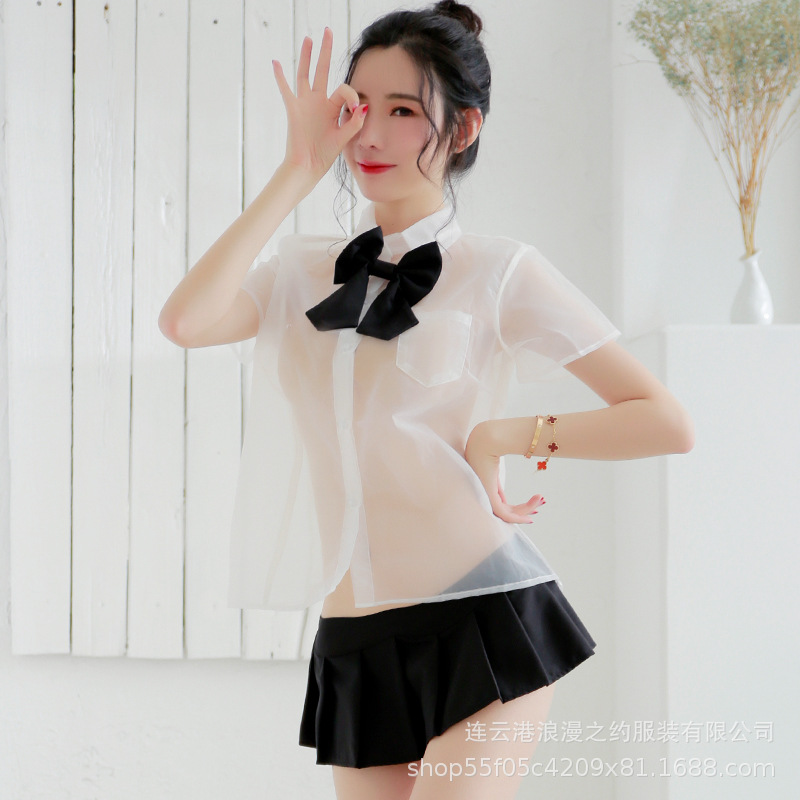 情趣内衣挑逗学生装制服水手服透明套装诱惑女可爱学院风qqny网趣