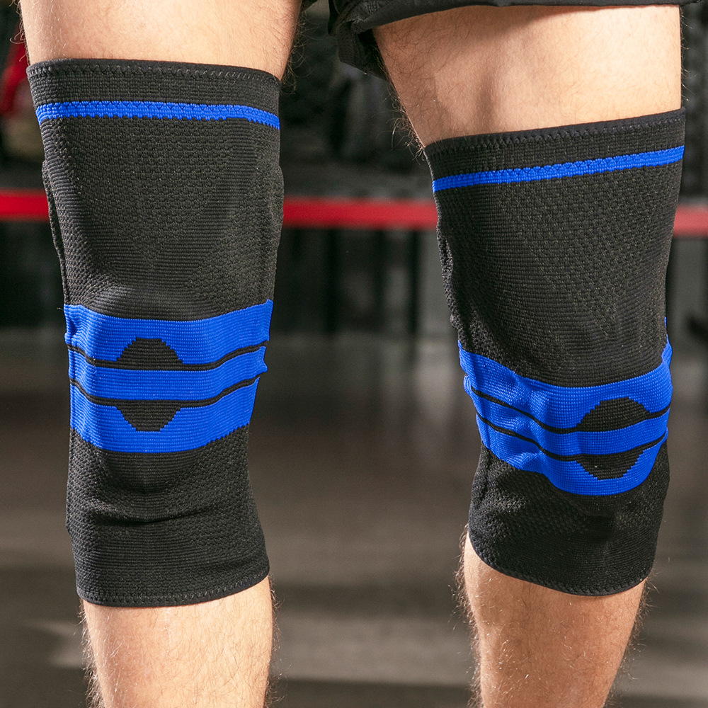 硅胶防撞运动护膝弹簧支撑篮球护膝专业骑行登山跑步健身户外护具