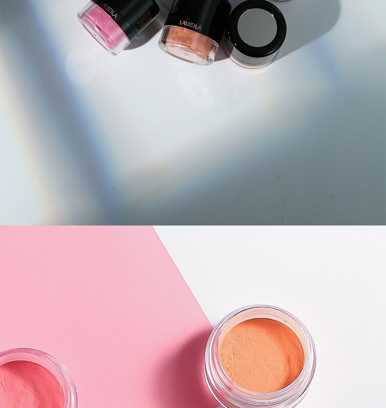 拉美拉腮红自然保湿轻盈水润胭脂持久修容 腮红彩妆女5049