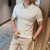 2020 summer Youth fashion Open collar Self cultivation Solid Short sleeved man Korean. knitting Short sleeved POLO Sweater 2020 summer Youth fashion Open collar Self cultivation Solid Short sleeved man Korean. knitting Short sleeved POLO Sweater