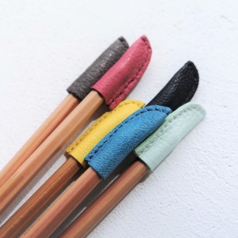 新款铅笔笔帽 创意皮革铅笔帽 学生礼品铅笔保护套 迷你剪刀套