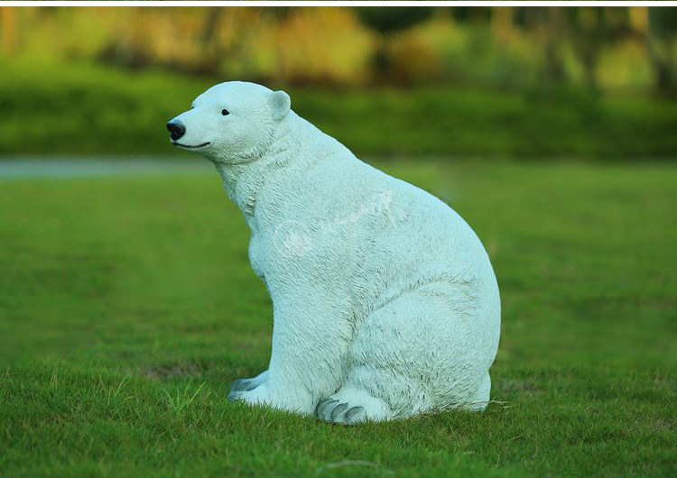 大型玻璃钢仿真动物北极熊雕塑摆件户外花园林景观装饰动物园摆设