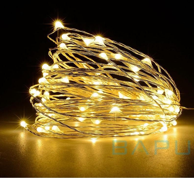 铜线led12v灯串满天星串灯小彩灯铜丝灯房间迷你装饰星星灯