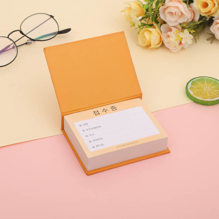 橙色简约便签本批发通用记事留言贴创意立体告示贴办公便签贴定制