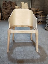 北欧家具实木白茬椅子轻奢八角椅软包靠背椅白坯实木餐椅酒店椅子