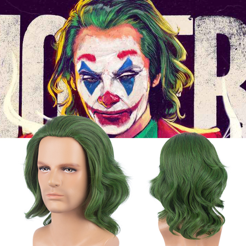 电影小丑假发墨绿色短卷发舞会万圣节彩妆cos动漫假发批发