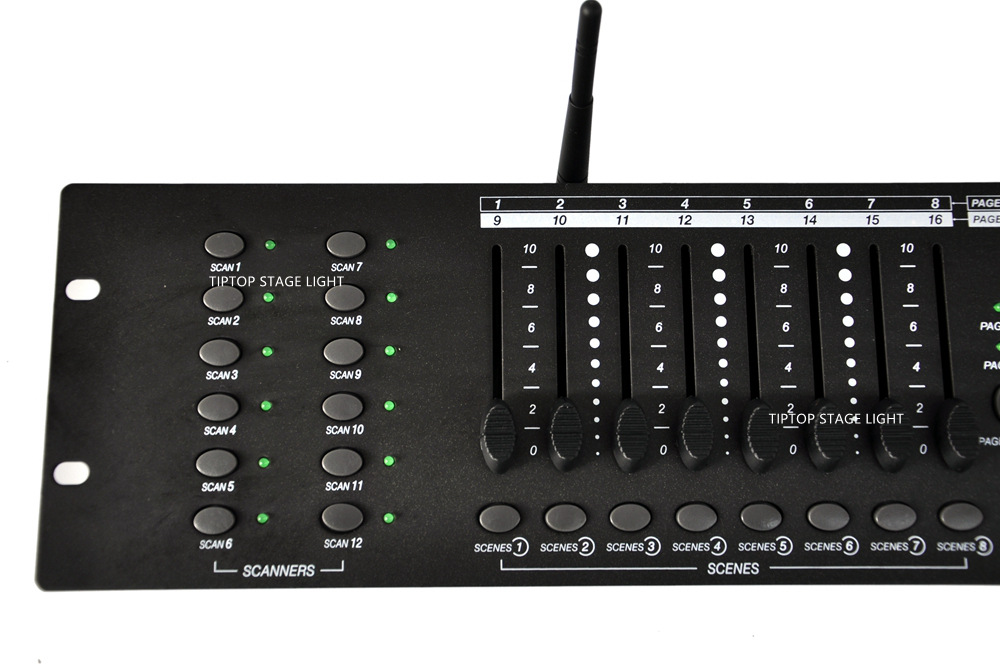 不夜天灯光新192舞台灯光控台带无线24g广州协议dmx512控制器