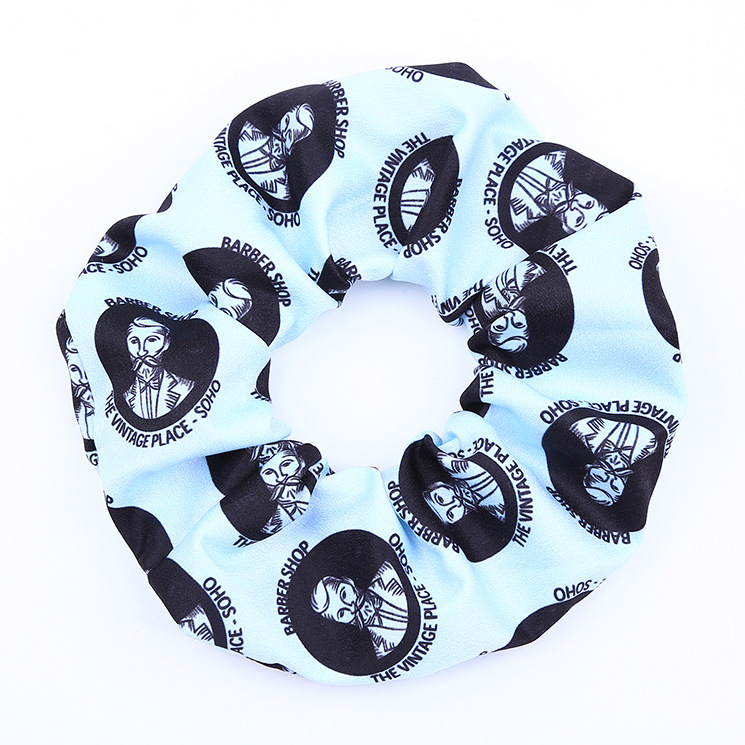 Rudan Original Head Figure Printing Series Large Intestine Hair Ring Ins Hair Band Polyester Flower Cloth Hair Accessories Customizable