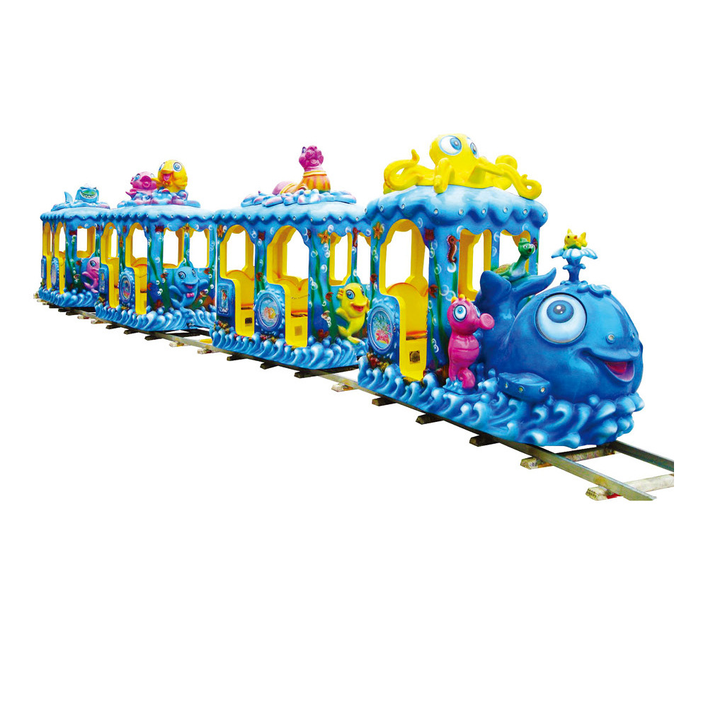 厂家供应电动丑小鸭小火车 儿童有轨室内外电动小火车 游乐设备