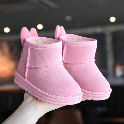 女童雪地靴儿童公主鞋加绒小女孩短靴棉靴中大童棉鞋2020冬季新款