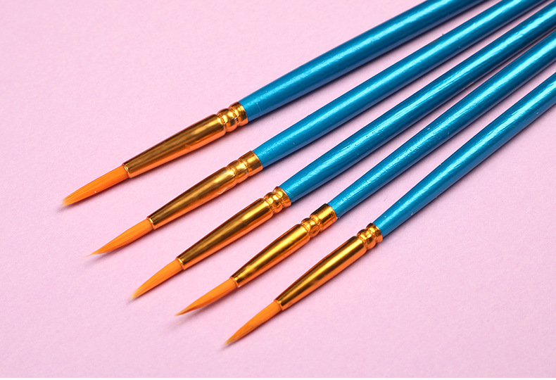 水彩水粉绘画笔 尼龙毛丙烯油画绘画勾线笔 10支装美术排笔刷套装