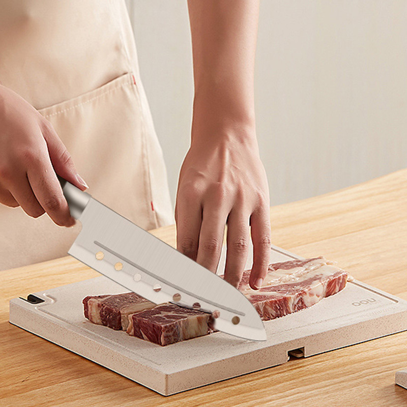 7-Inch Japanese-Style Kitchen Knife Stainless Steel Chef Knife Fish Slicer Cut Meat Sushi Knife Anti-Stick Design Santoku Knife Wholesale