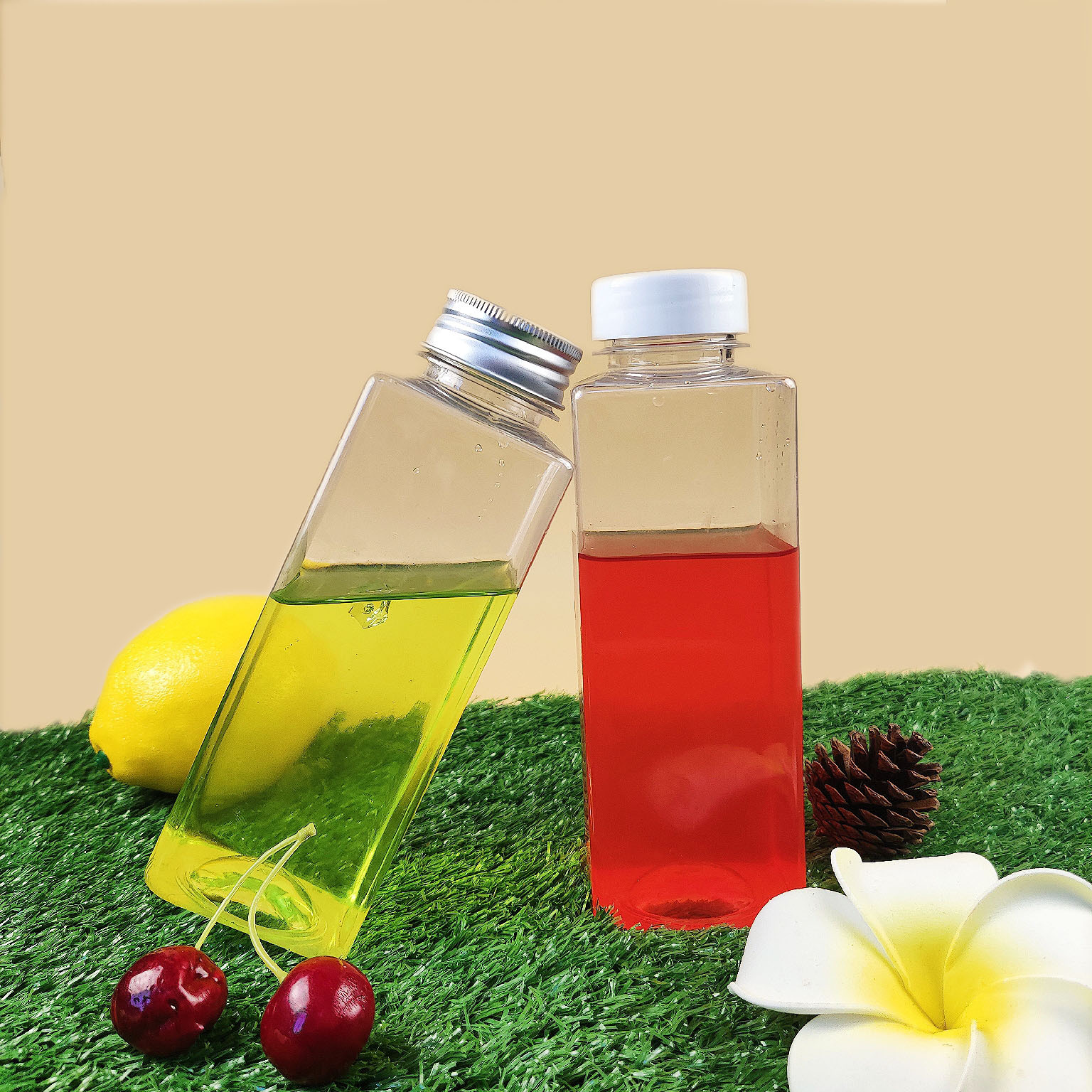 400ml塑料瓶pet奶茶瓶果汁瓶一次性果汁杯蜡笔小新同款