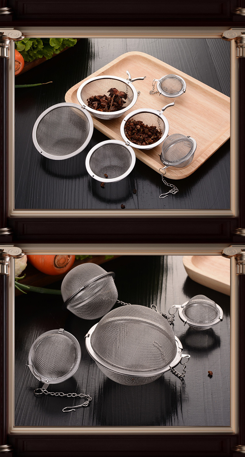 304不锈钢调料球火锅卤料茶叶过滤器家用煲汤过滤球味宝泡茶球